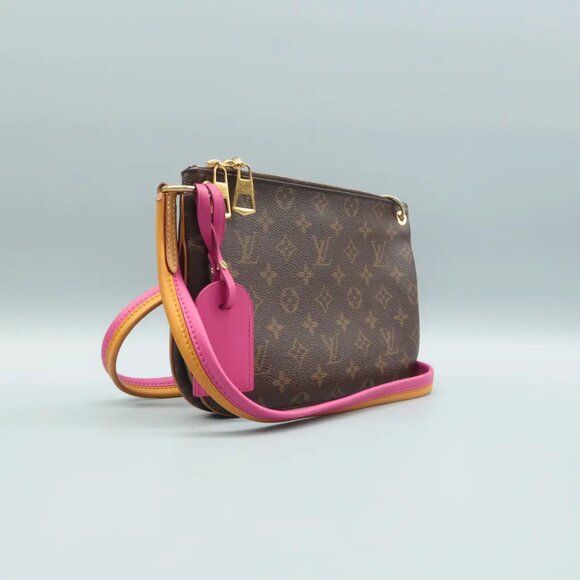 100% Authentic Louis Vuitton Lorette Brown Monogram Canvas Shoulder Bag - Picture 3 of 12